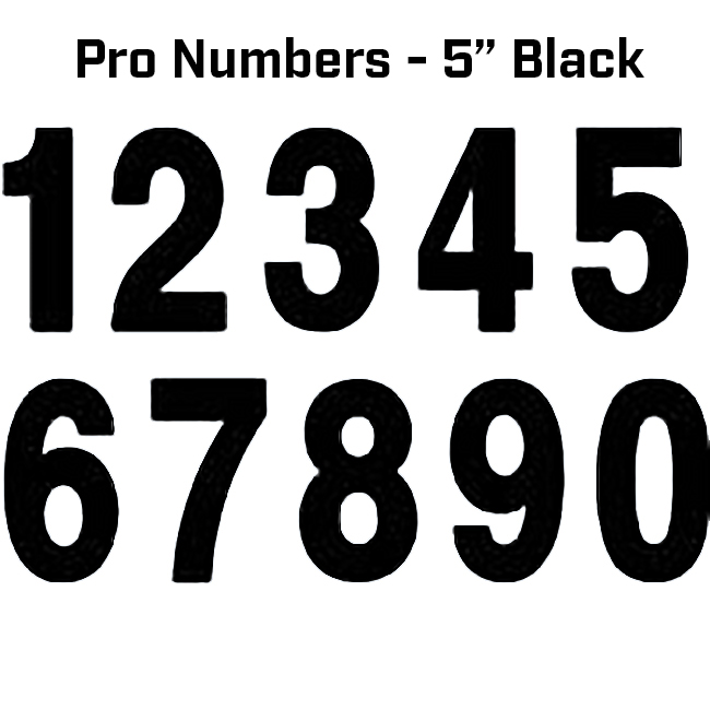 PRO NUMBER 5 INCH 4 3 PACK BLACK 125mm [A]