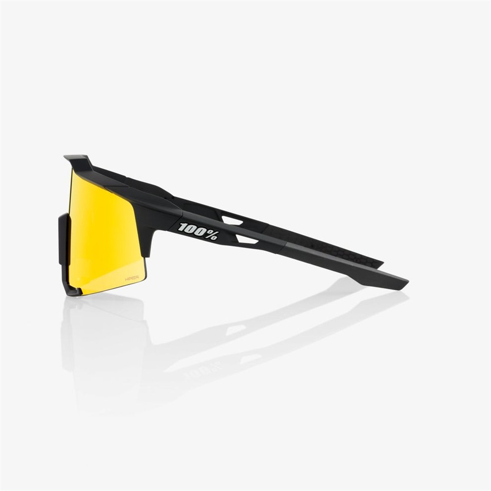 100% Speedcraft Soft Tact Black Sunglasses HiPER Red Mirror Lens