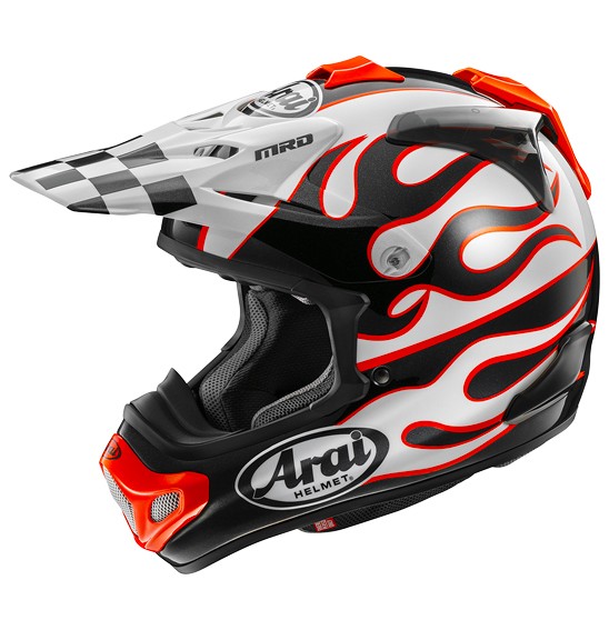 Arai MX-V EVO Motocross Helmet Flame White