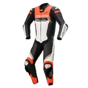 Alpinestars Missile v2 Ignition 1Pc Leather Suit Black/White/Red Fluoro - Image 1
