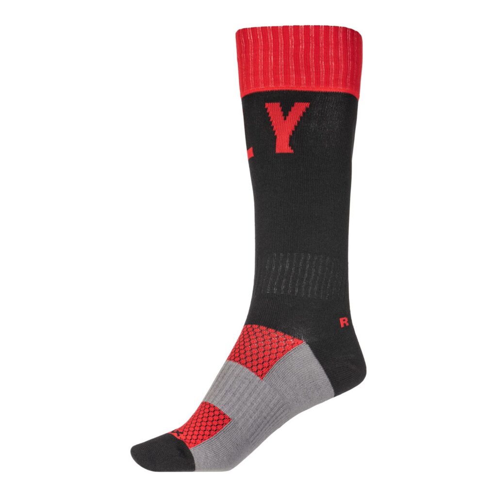 Fly Pro Thin Red/Black Motocross Socks