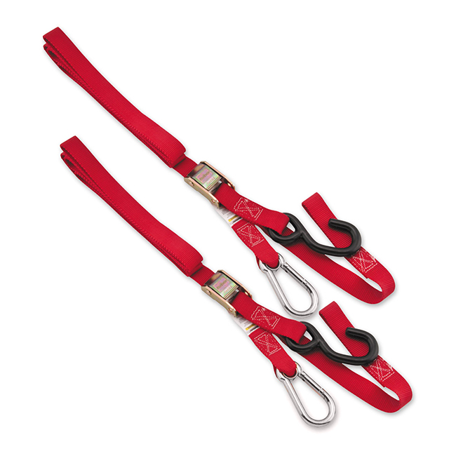38mm Tie down Red with carabiner end Tech7