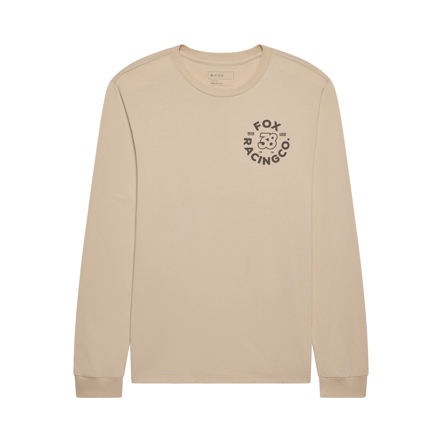 Fox DNGR 195 Original Long Sleeve Tee Oat Brown - Image 1