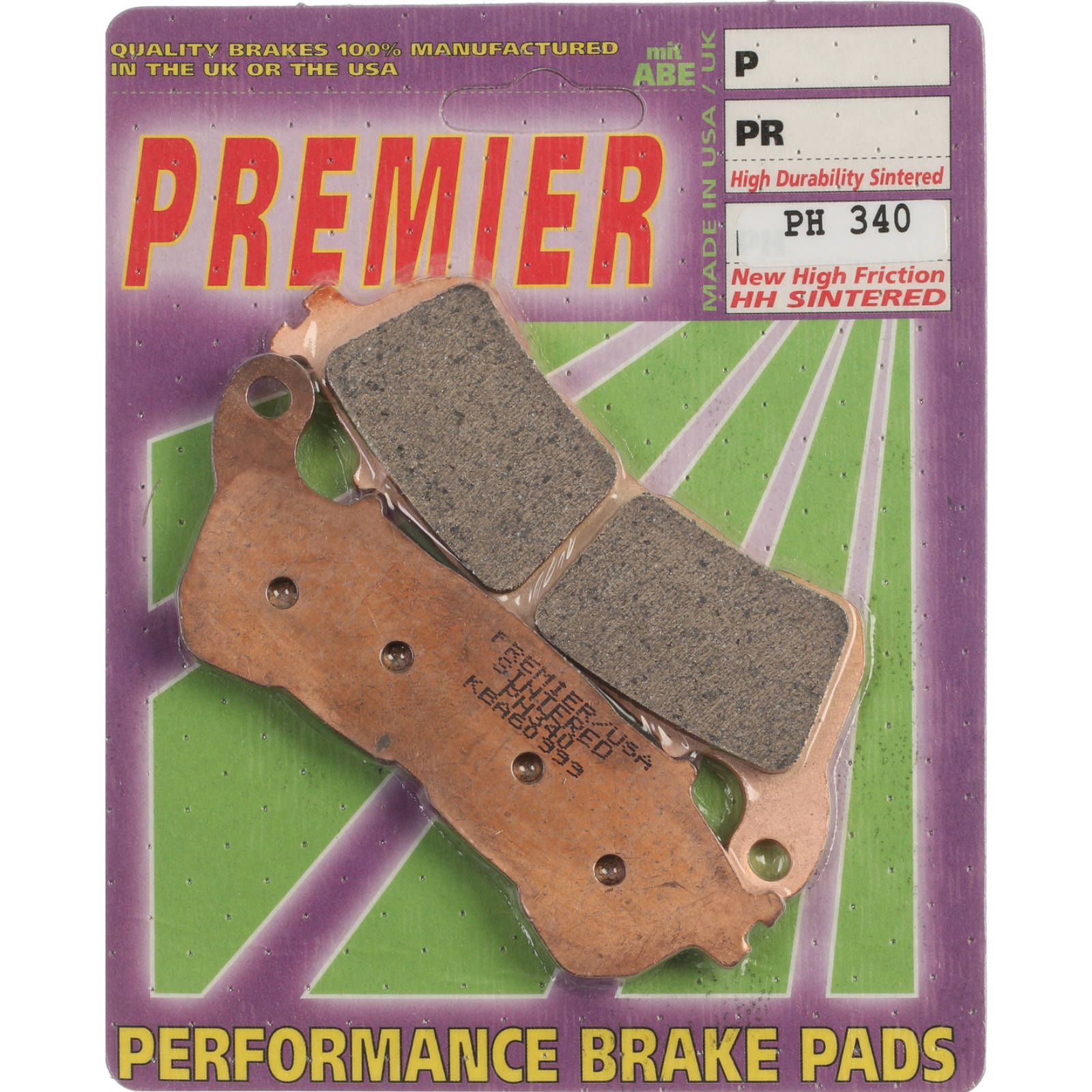 PREMIER BRAKE PADS HI-PERF SINT PH340 - HON | SUZ - Image 1