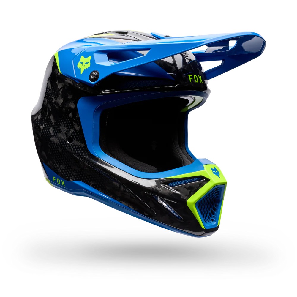 Fox V3 RS Tactile Motocross Helmet Blue