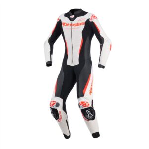 Alpinestats Stella GP-R7 1Pc Leather Suit White/Black/Red Fluoro - Image 1