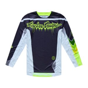 Troy Lee Designs GP Pro Stagger MOtocross Jersey Gunmetal / Neo Yellow - Image 1