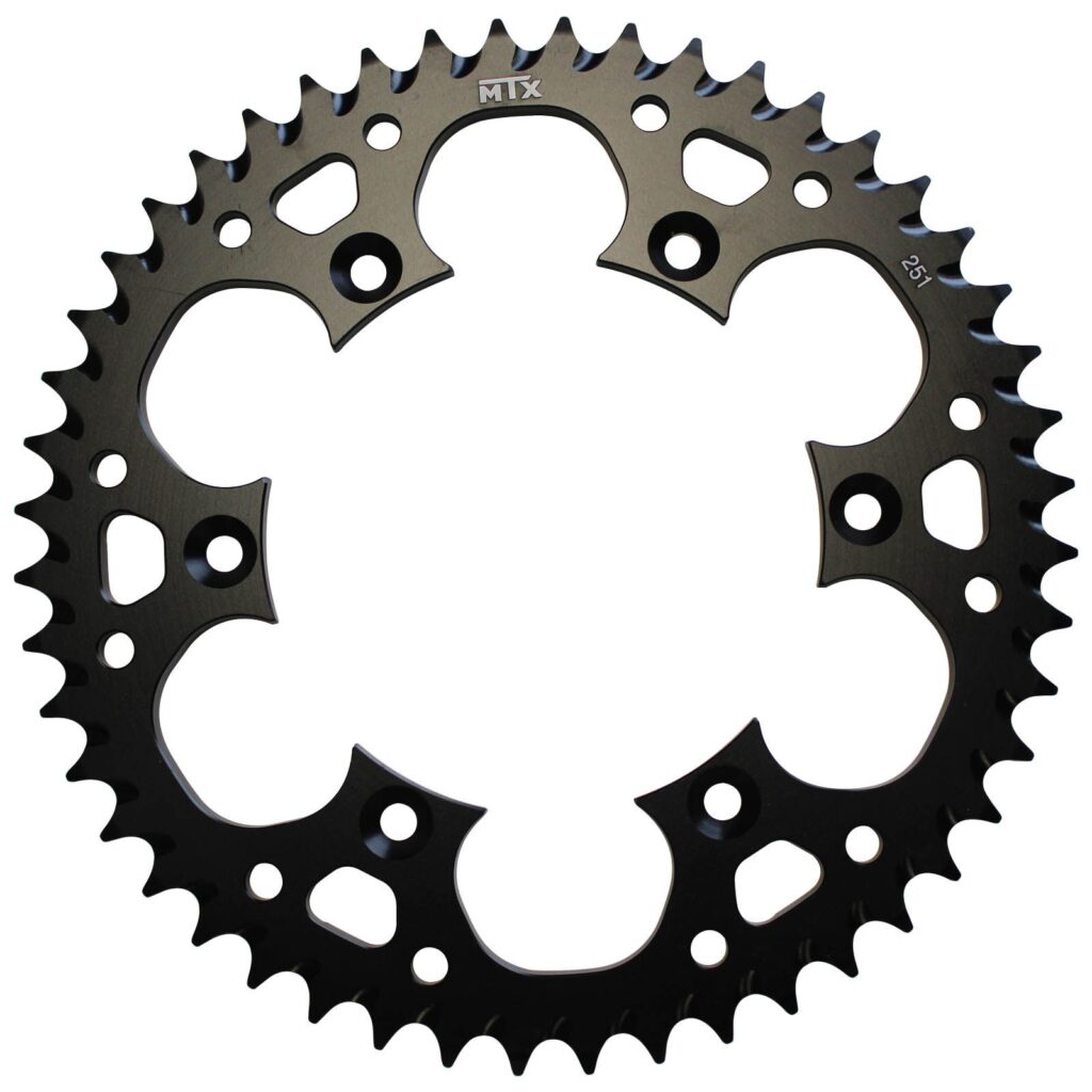 SPKT REAR ALLOY MTX ZERO BLK 251 52T #520