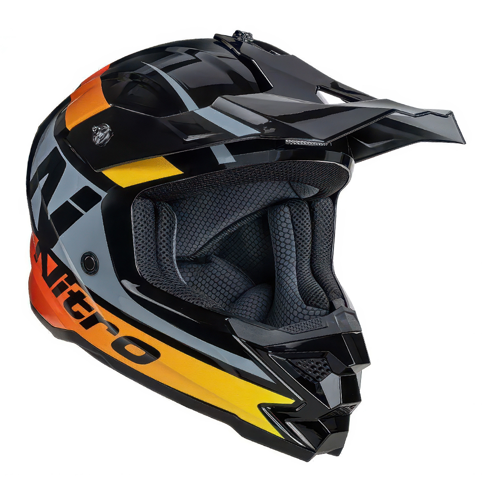 Nitro MX710 Junior Onyx Motocross Helmet Black/Red/Yellow