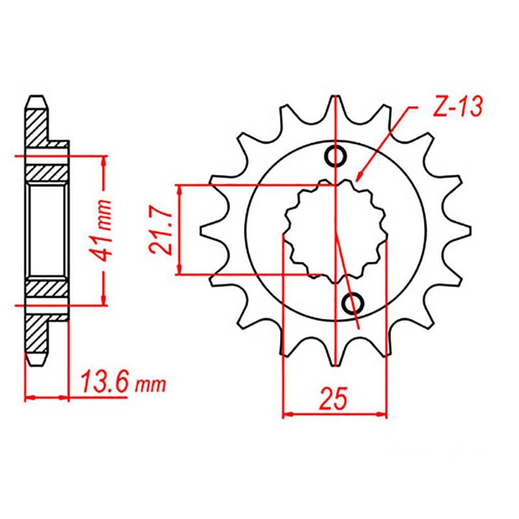 SPKT FRONT OE STEEL 1307 14T #520