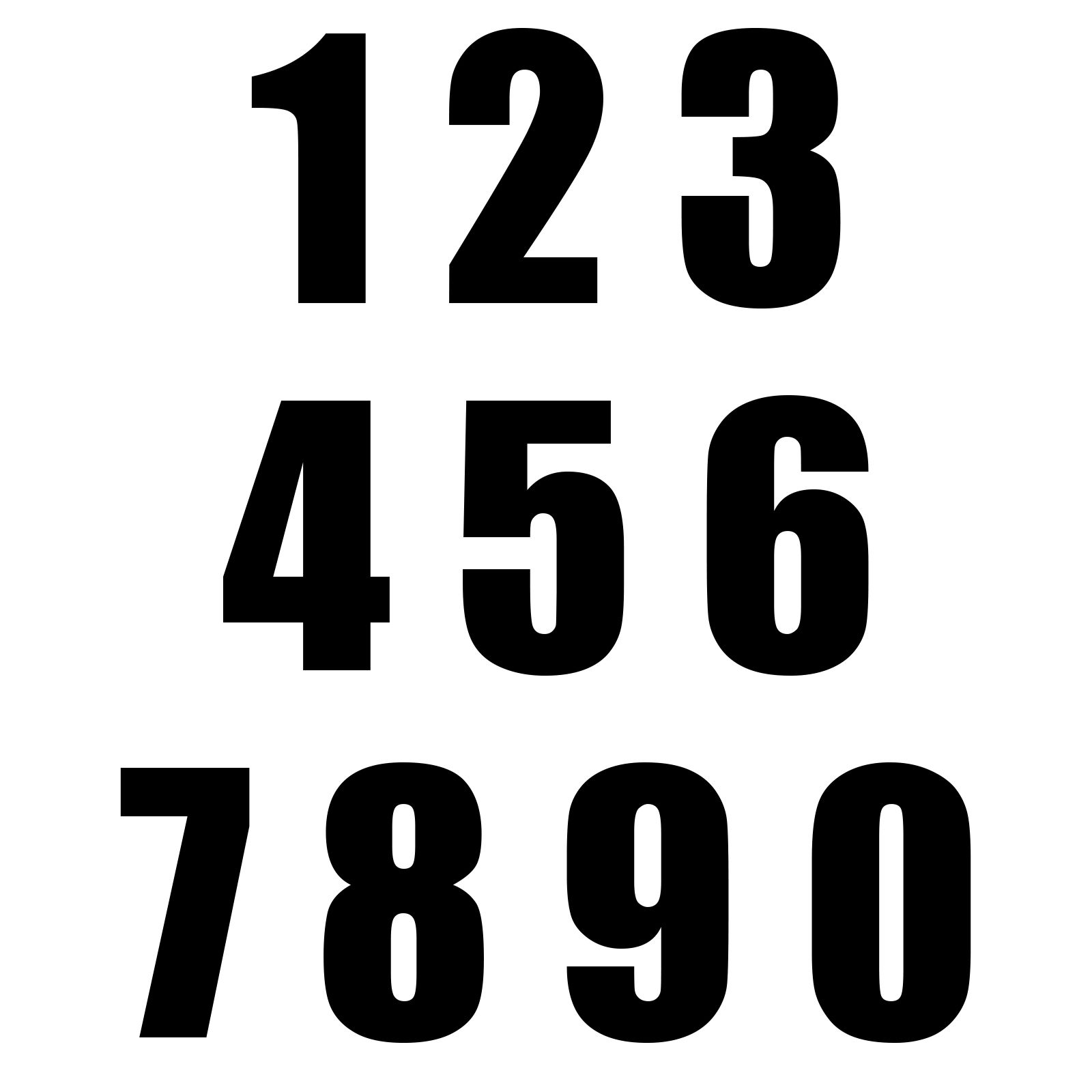 WHITES RACE NUMBER 6in VINYL #4 BLK PKT of 10 - Image 2