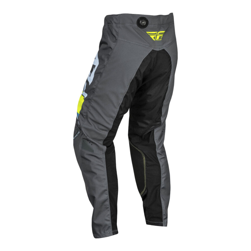 FLY Racing Kinetic Prix Motocross Pants Ice Grey / Charcoal / Hi-Vis