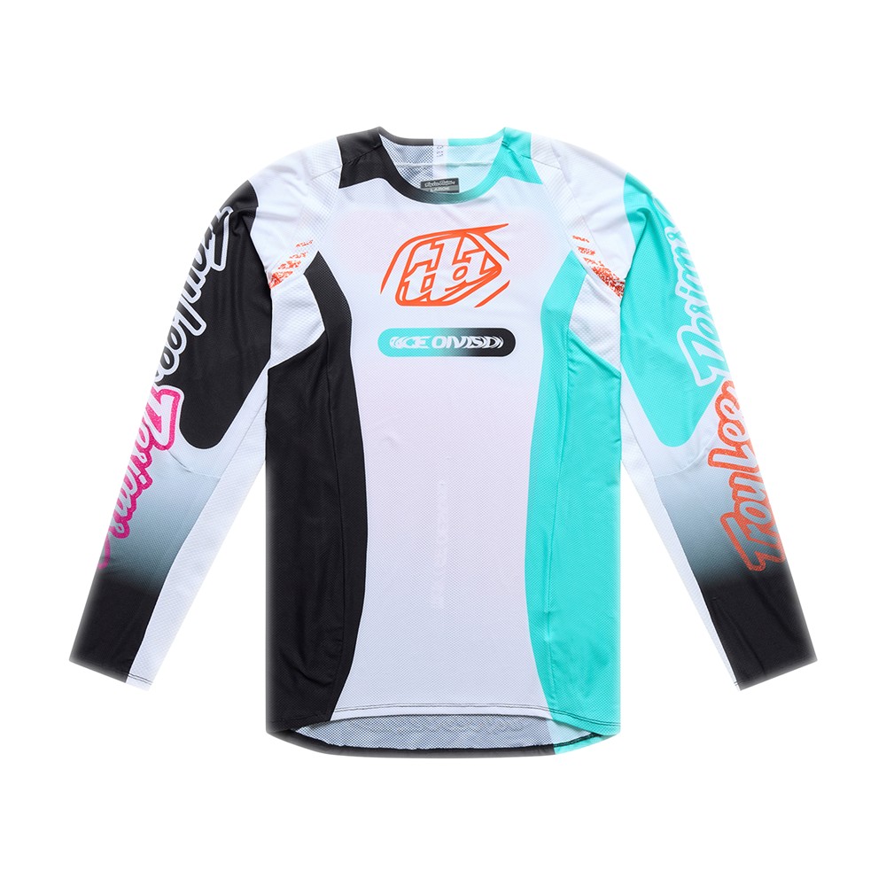 Troy Lee SE Pro Sever Motocross Jersey White/Teal