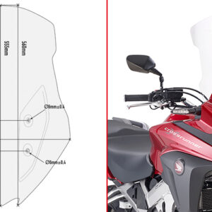 SCREEN HONDA CROSSRUNNER 800 '17->. 55.5x42cm (38cm TALLER) - Image 2