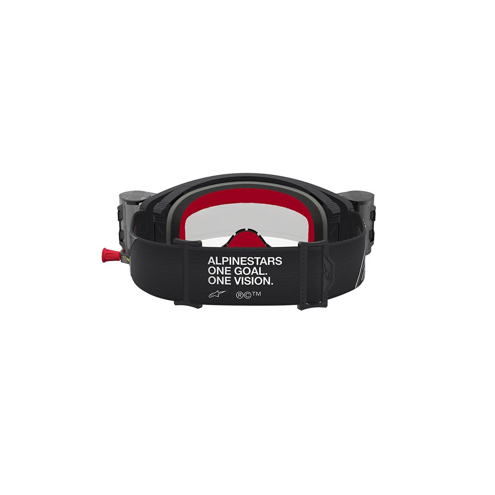 Alpinestars Supertech Firma Rolloff Goggles Black/Silver Clear Lens