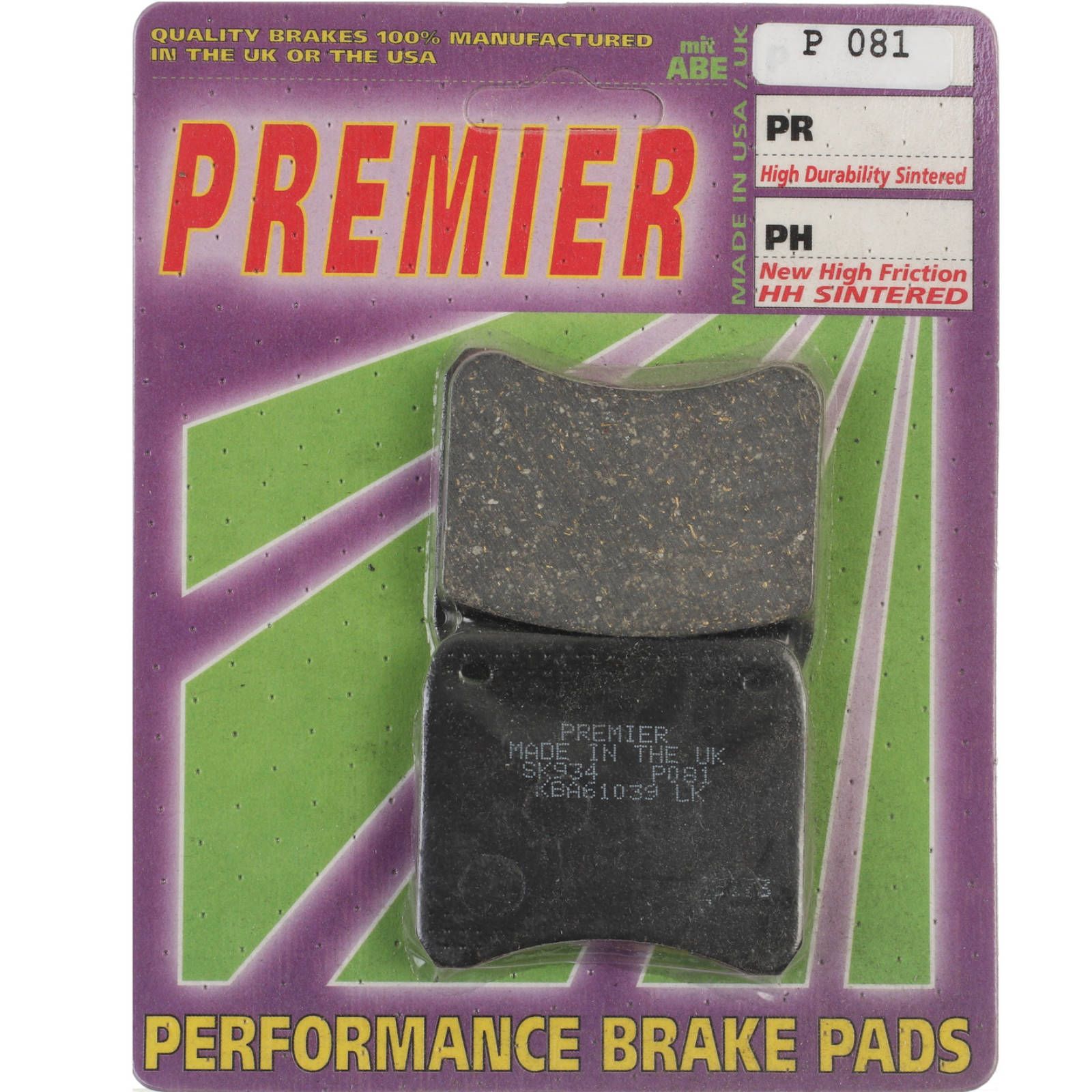 PREMIER BRAKE PADS P081 - TRI - Image 1