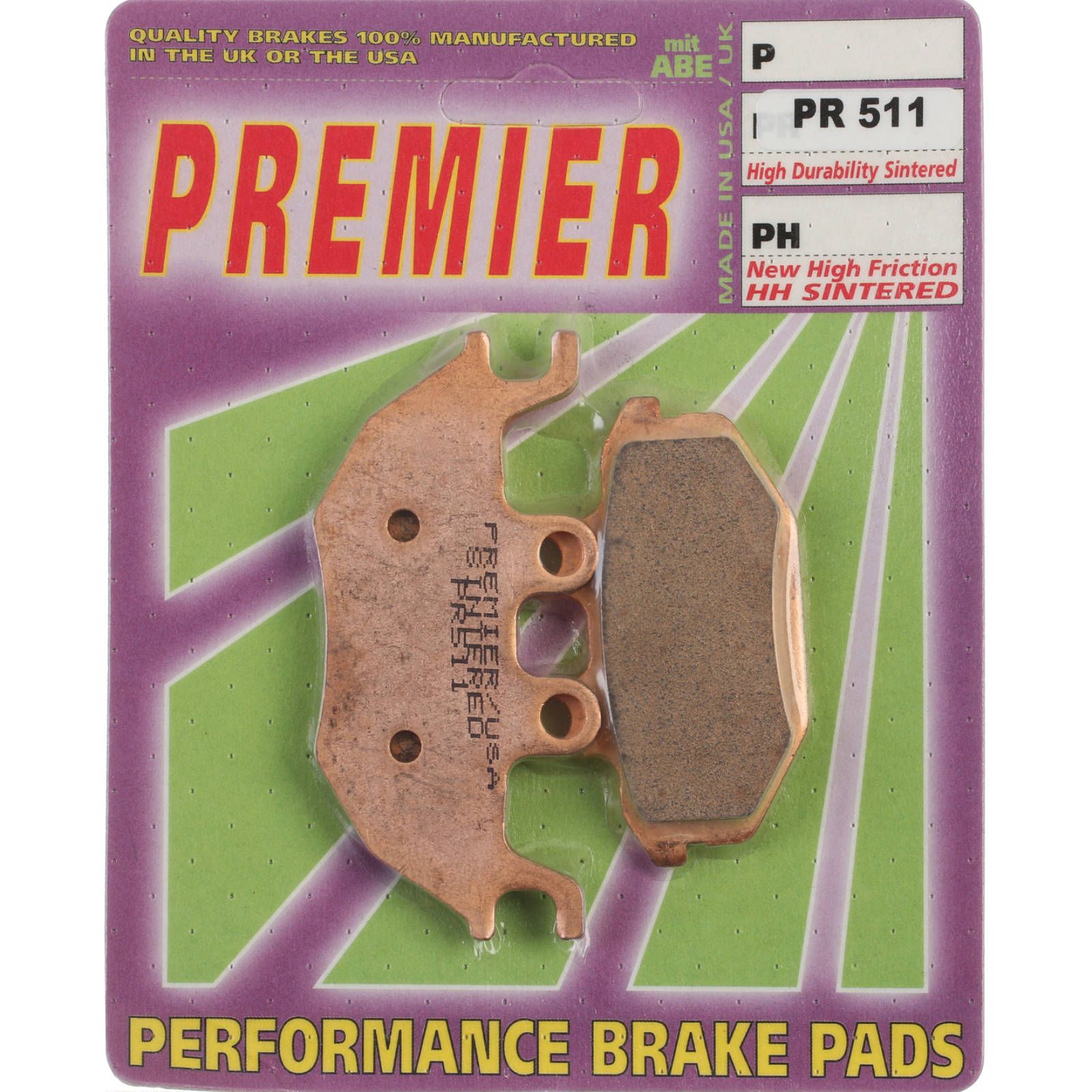 PREMIER BRAKE PADS FULL SINT KAW KAF820 / KAF1000 MULE 15-17 - Image 1
