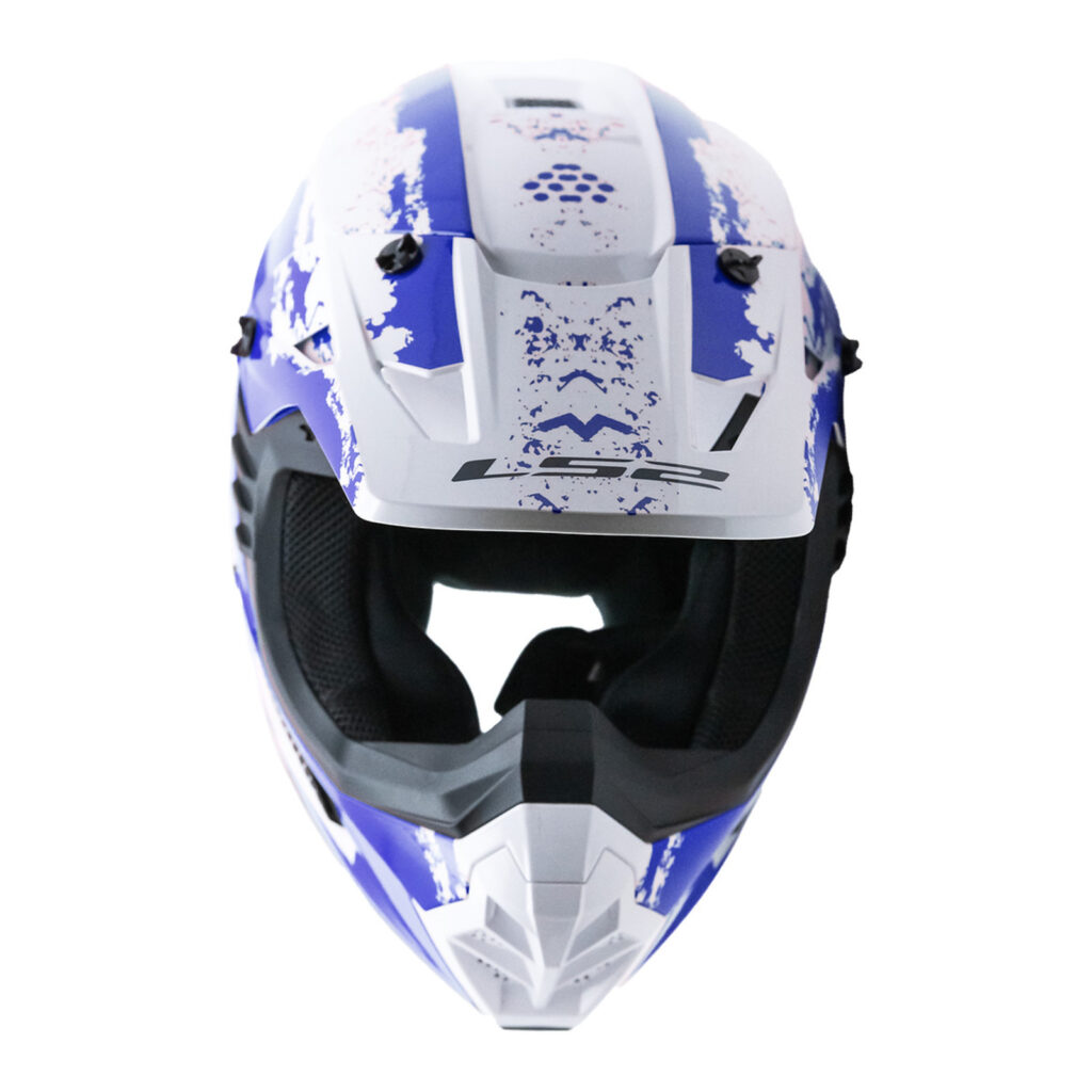 LS2 MX706J Coz Hyde Motocross Helmet Youth Blue / White
