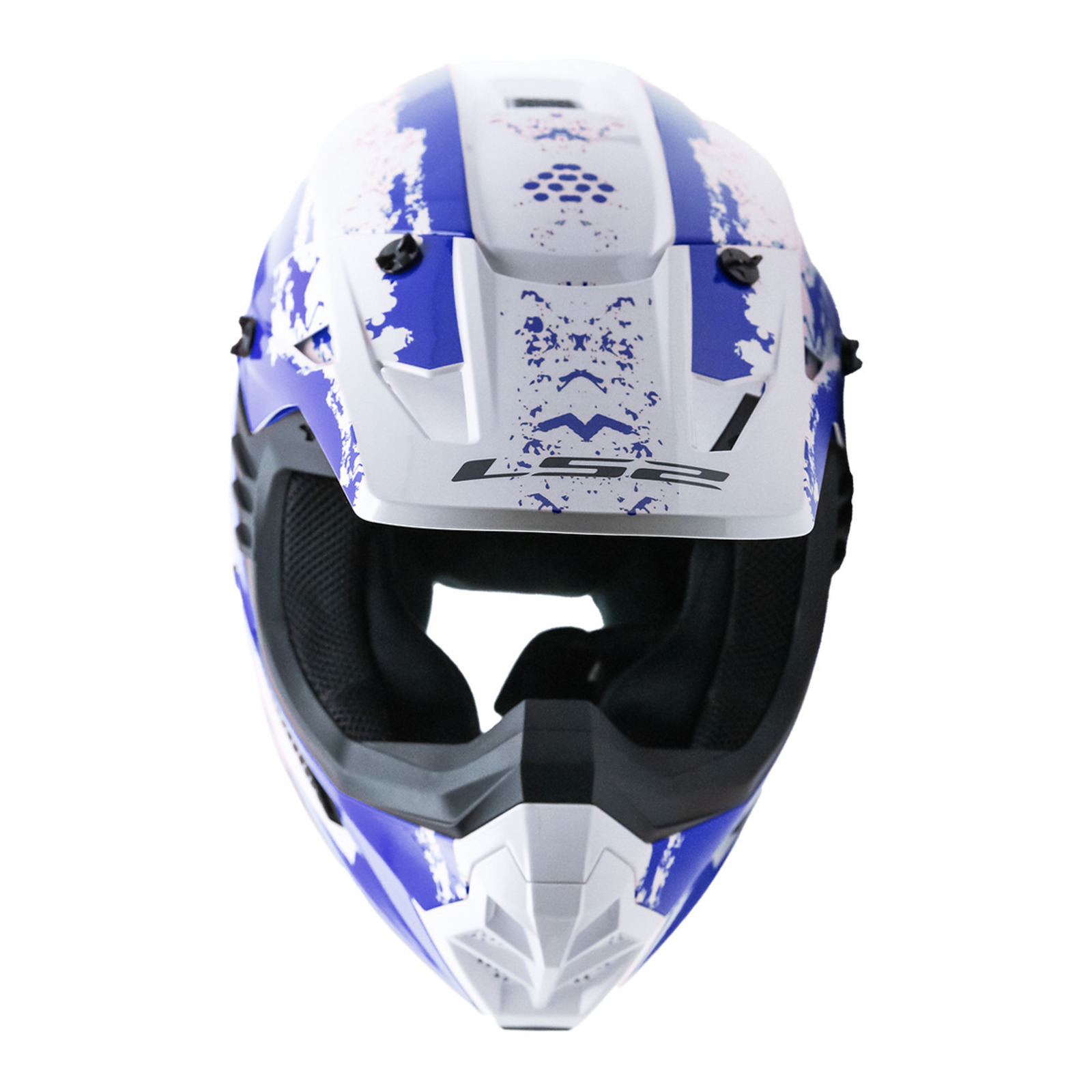 LS2 MX706J Coz Hyde Motocross Helmet Youth Blue / White - Image 5