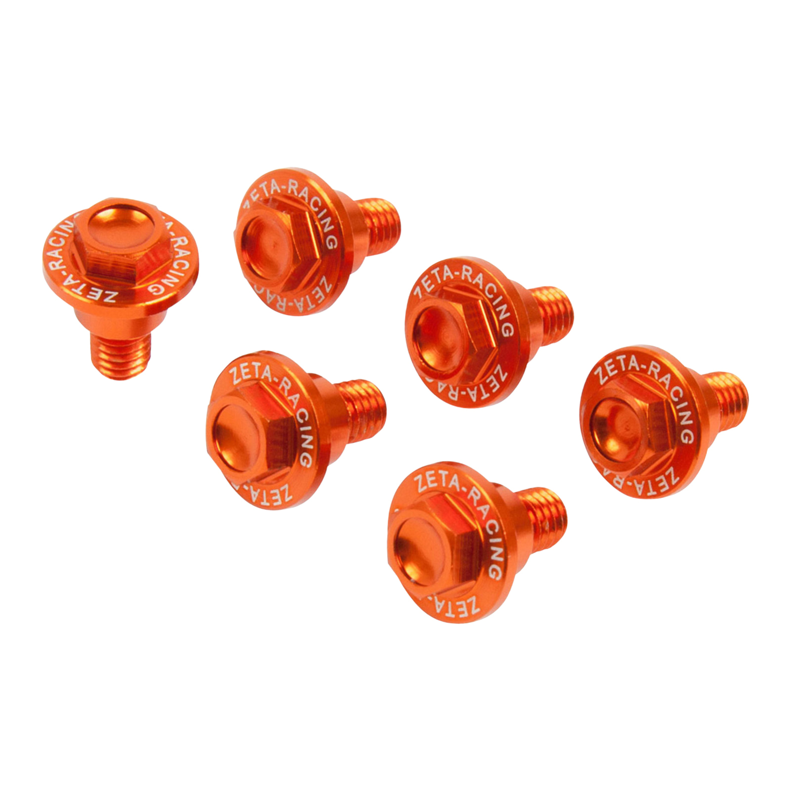 Zeta Fork Guard Bolt Set (6-Piece) - KTM / Husqvarna - Orange - Image 3