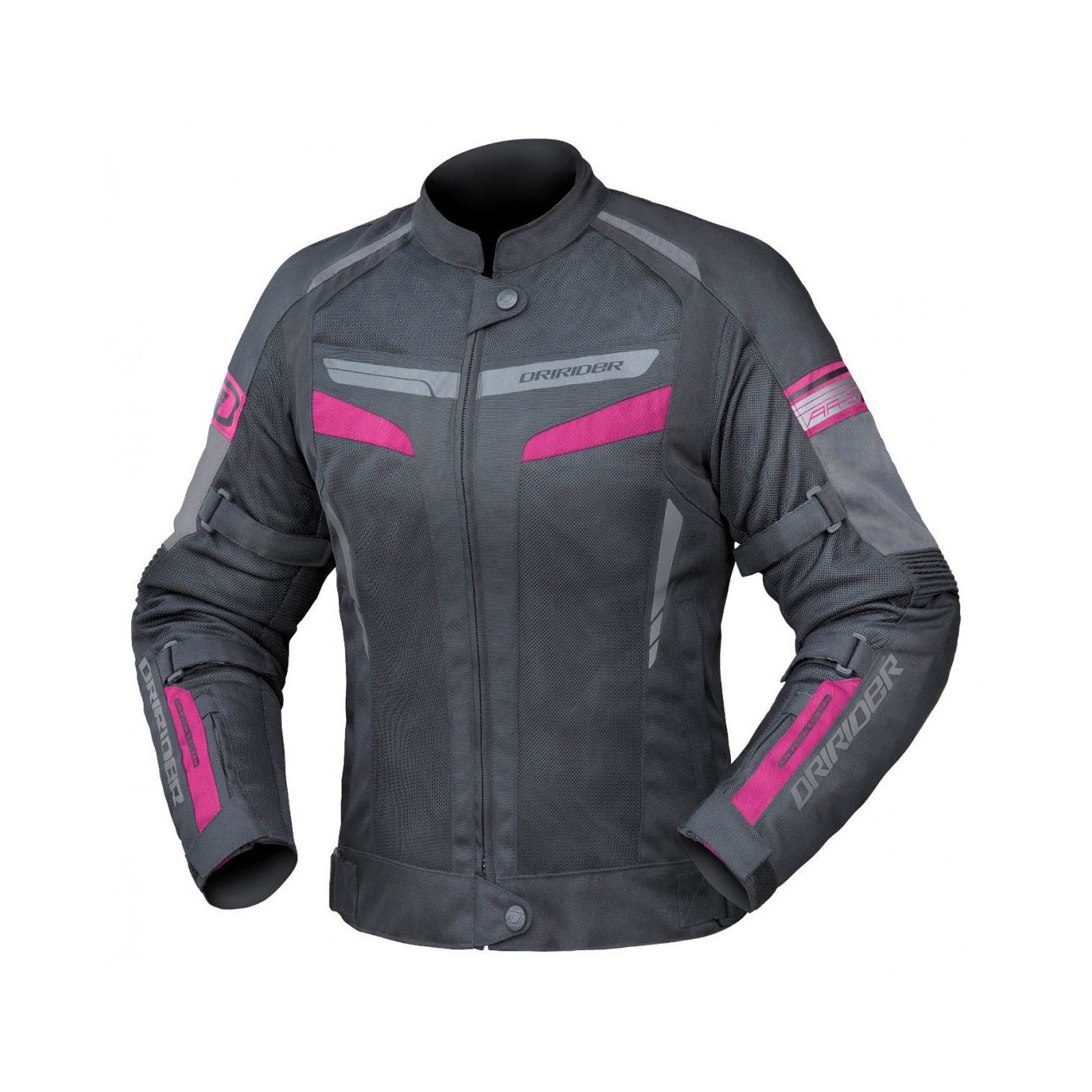 Dririder Air-Ride 5 Road Jacket Ladies Black/Pink - Image 1