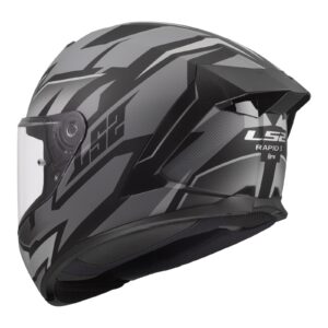 LS2 FF820 Rapid III Xtrem Road Helmet Black/Grey - Image 2