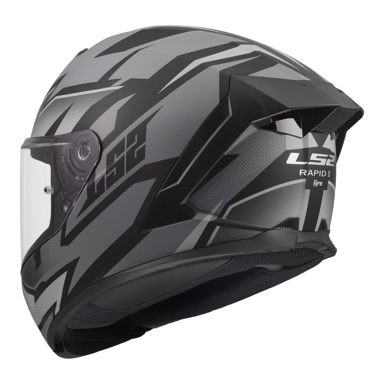 LS2 FF820 Rapid III Xtrem Road Helmet Black/Grey - Image 2