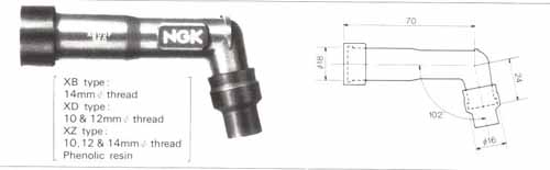 NGK plug Cap TB05EMA black    8636                         [AC]