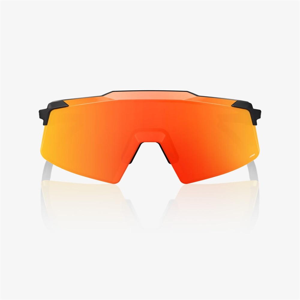 100% Aerocraft Soft Tact Black Sunglasses HiPER Red Mirror Lens