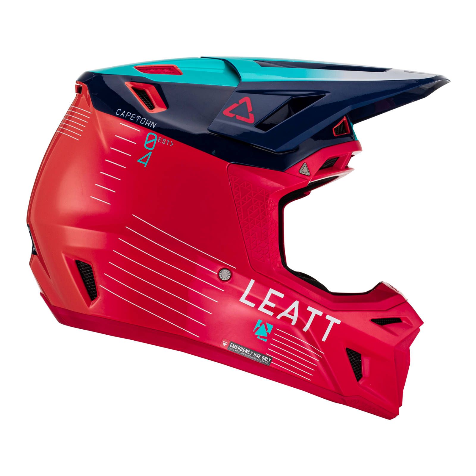 Leatt Moto 8.5 V23 Motocross Helmet Kit Red - Image 4