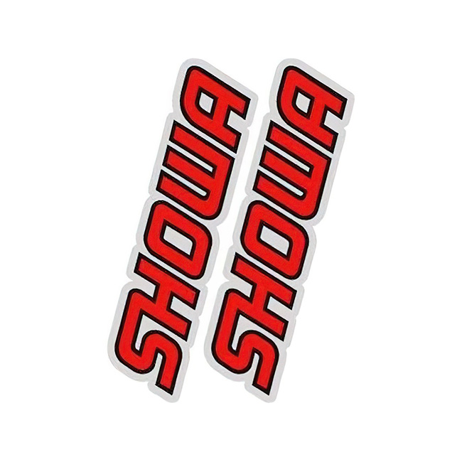 UNIVERSAL FORK/SWING ARM STICKERS SHOWA/FLO RED [A]