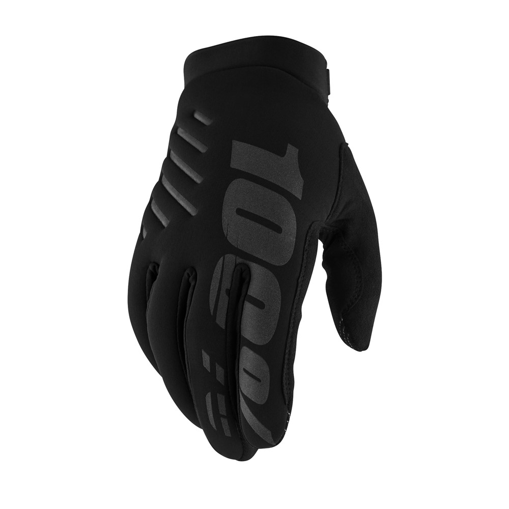 100% Brisker Youth Cold Weather Motocross Gloves Black
