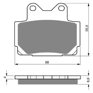 BRAKE PADS GOLDFREN SINTERED SPORTS GF067 - S3 ( PH33 ) - Image 1