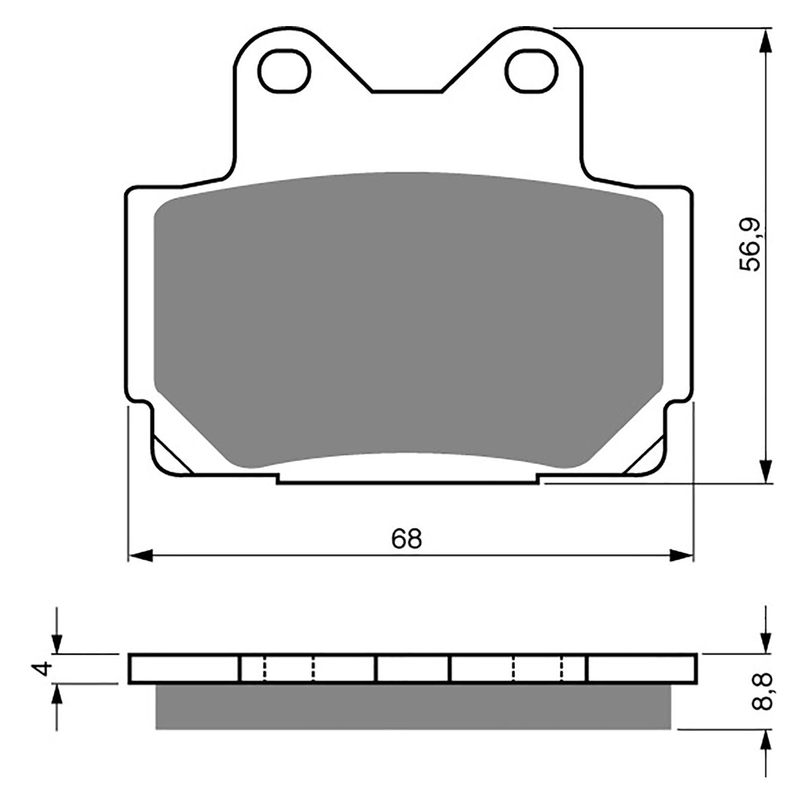 BRAKE PADS GOLDFREN SINTERED SPORTS GF067 - S3 ( PH33 ) - Image 1