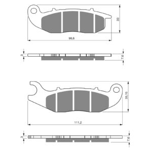 BRAKE PADS GOLDFREN SINTERED SPORTS GF278- S3 ( P405 ) - Image 1