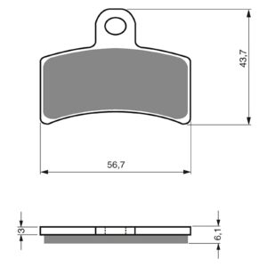 BRAKE PADS GOLDFREN SINTERED SPORTS GF143 - S3 ( PH274 ) - Image 1