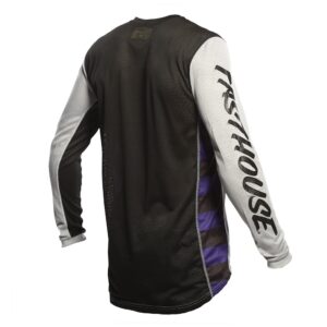 Fasthouse Youth Originals Air Cooled Motocross Jersey Silver/Black - Image 2