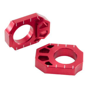 Zeta Rear Axle Block Kawasaki KX/KXF '03-16 ,Suzuki RMZ '04- Red - Image 1