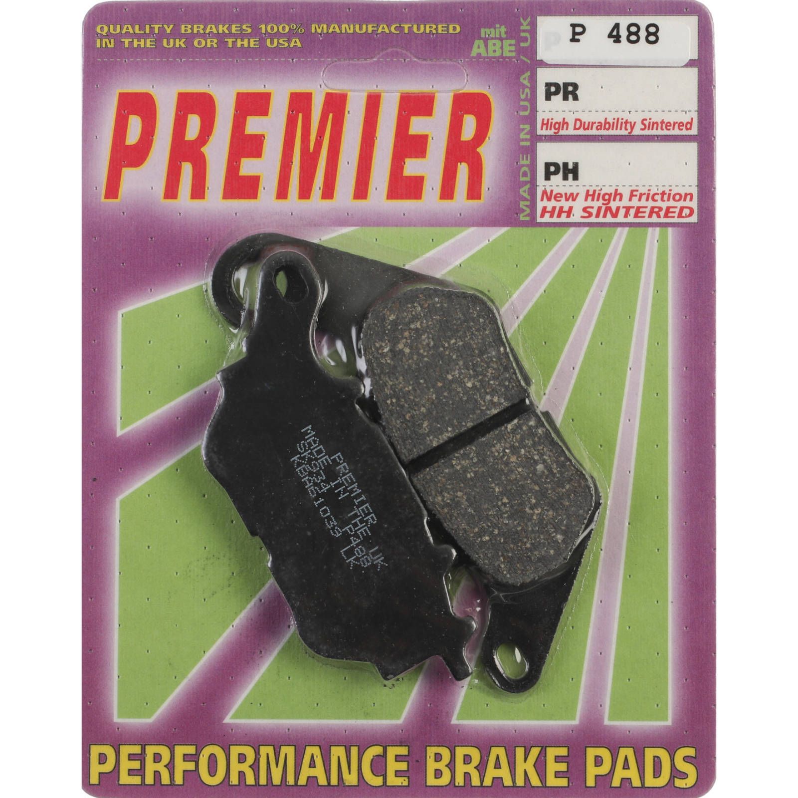 PREMIER BRAKE PADS P488 - YAM - Image 1