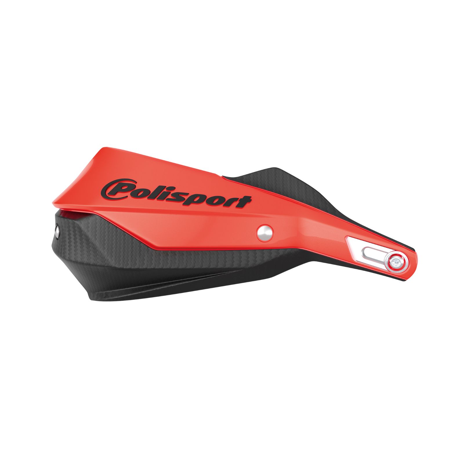 POLISPORT TRAIL BLAZER HANDGUARD W/ METAL BAR - RED/BLACK - Image 1
