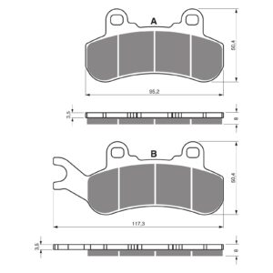 BRAKE PADS GOLDFREN OFFROAD RACING GF376 - K5 ( PR508 ) - Image 1