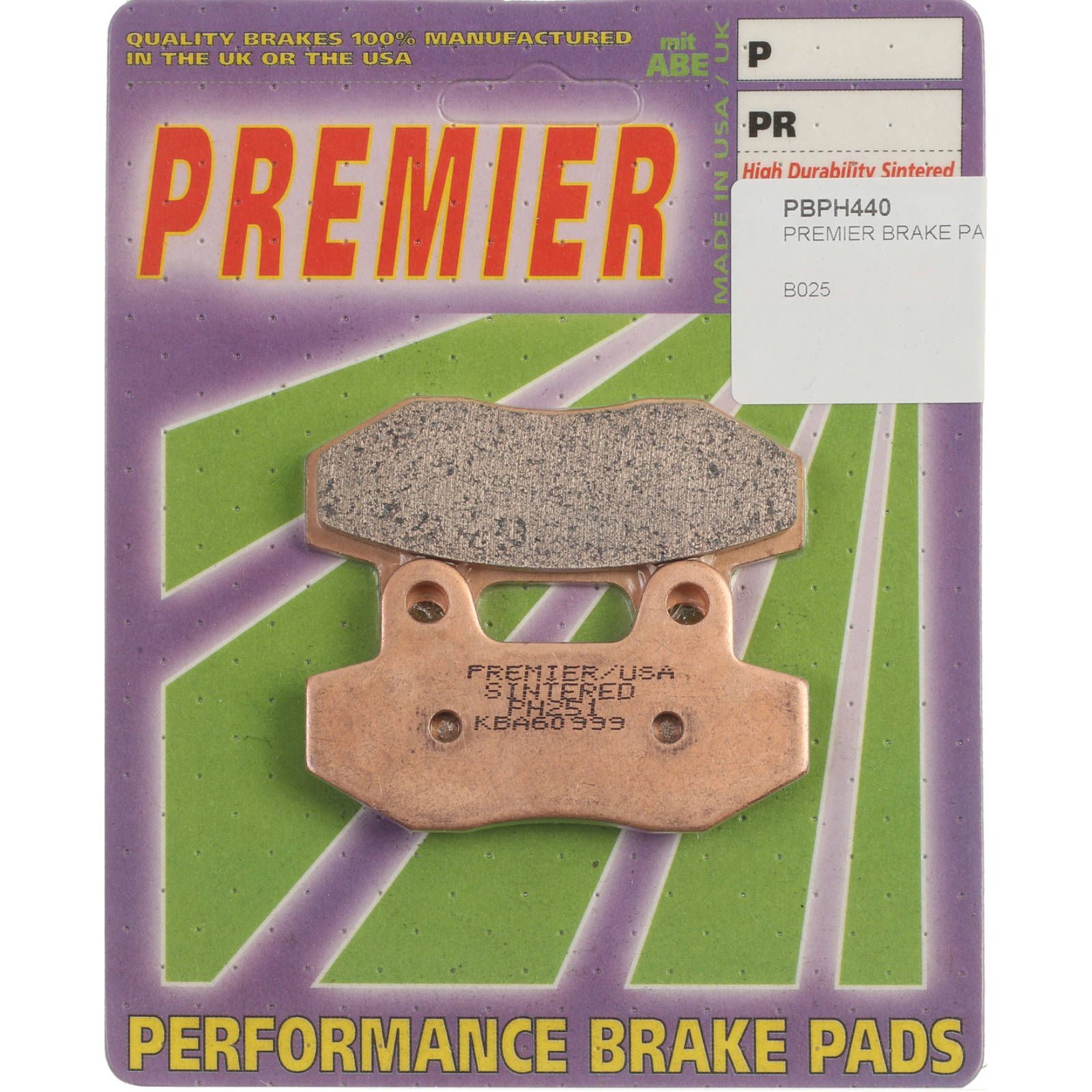 PREMIER BRAKE PADS HI-PERF SINT PH440 - HYO - Image 1