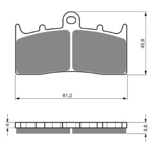 BRAKE PADS GOLDFREN SINTERED SPORTS GF194 - S3 ( PH271 ) - Image 1