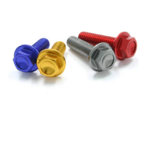 DRC Aluminum M6 Flange Bolts 30mm - Gold 4pcs - Image 1