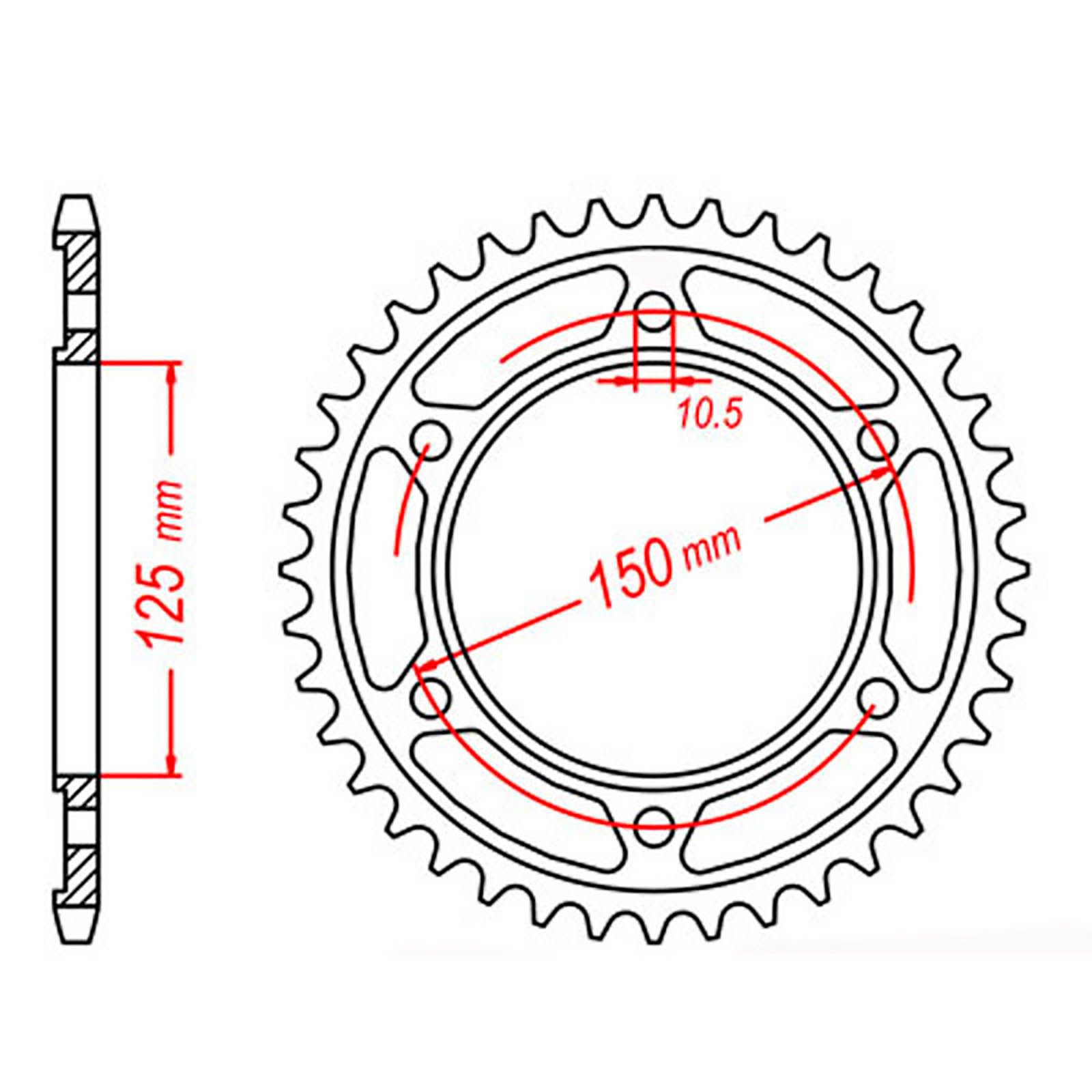 SPKT REAR OE STEEL 899 45T #525 - Image 1