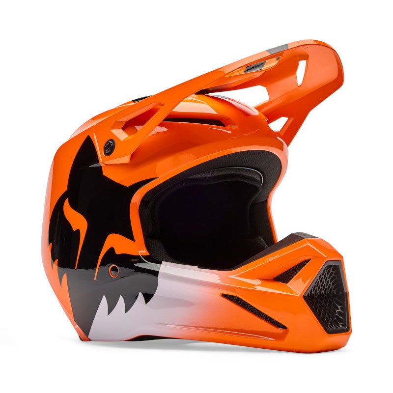 Fox V1 Shield Motocross Helmet Fluro Orange