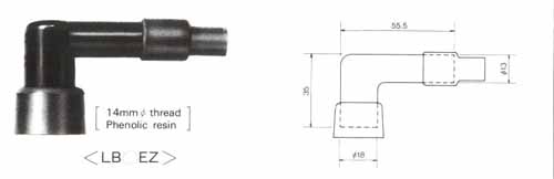 NGK plug Cap TB05EMA black    8636                         [AC]