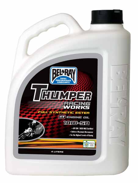 Oil Bel Ray Thumper Racing Works Full Synthetic Ester 4T 10W50 1 Litre