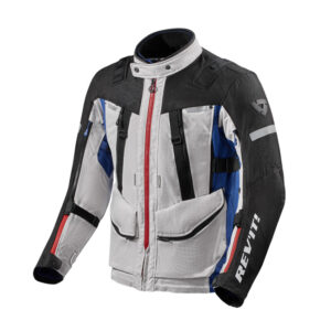 Adventure Jacket REV'IT! Sand 4 H2O Silver/Blue - Image 1