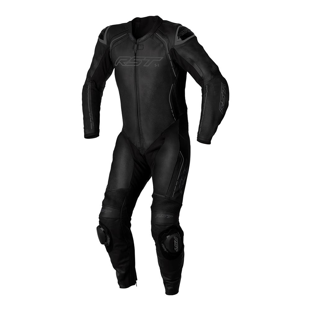 RST S1 CE 1-PC Leather Race Suit Black/Black